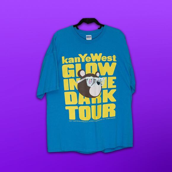Vintage 2007 Kanye West Glow in the Dark Tour Shirt XXL - Picture 1 of 10
